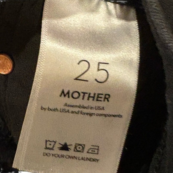 Mother Jeans Black High Waisted Rider Ankle Size 25 Not Guilty - Picture 5 of 9